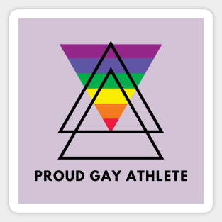 Proud Gay Athlete (Black text) Magnet